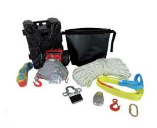 Portable winch gas-powered portable capstan winch assortment