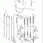 LT-4WD Quad Runner 1987-1995 Handlebar - control cable (model j / k / l / m / n / p /...
