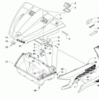 PROWLER 1000 XT Green (US), Green Intl (OS) Hood / front storage and side panel assembly