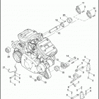 XL883R 4CS2 883 ROADSTER (2012) ENGINE MOUNTS