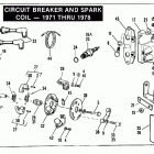 XLH-1000 3AH7 Sportster Standard (1977) CIRCUIT BREAKER AND SPARK COIL - 1971 THRU 1978