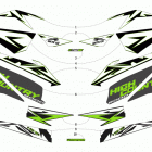 XF 8000 HIGH COUNTRY LTD ES 153 GREEN Наклейки