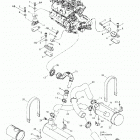 GTX 4-TEC, 5573/5574/5593/5594 Крепление двигателя и глушитель