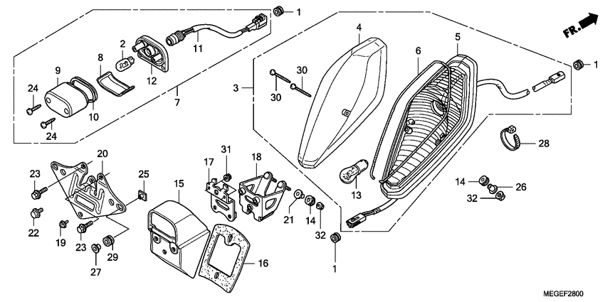 Taillight unit ass`y