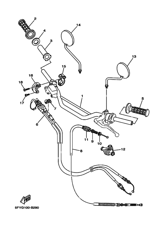 Steering handle & cable
