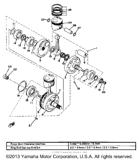 Crankshaft-piston