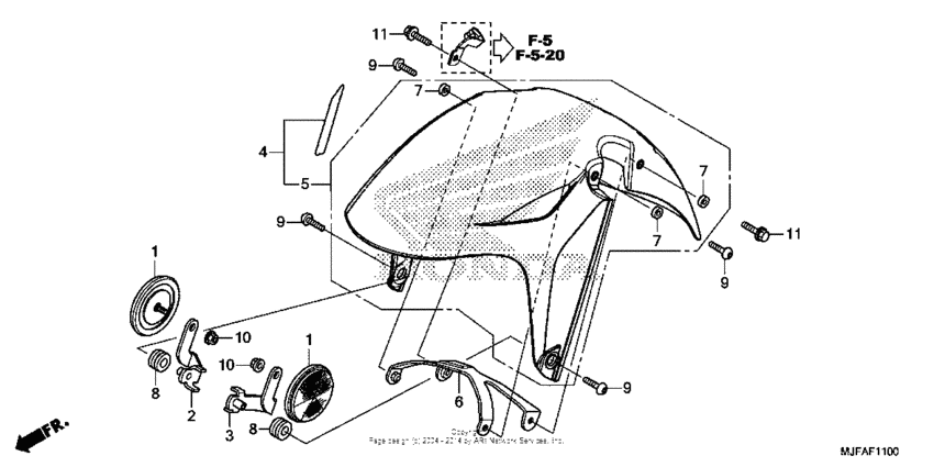 CTX700N DCT Переднее крыло