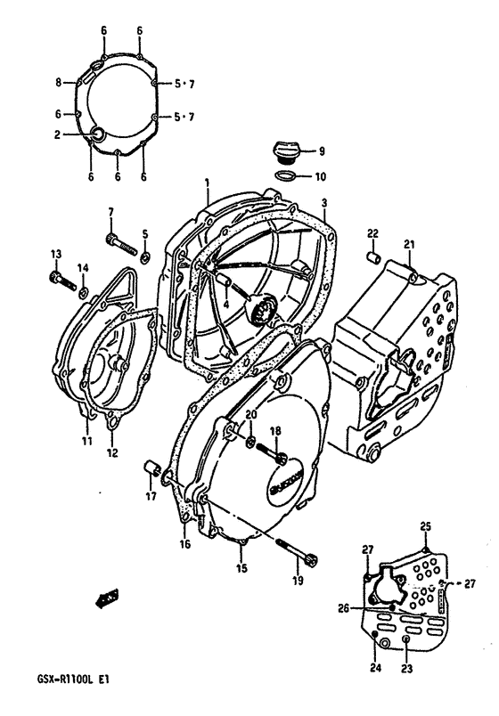 Crankcase cover ass`y  (v