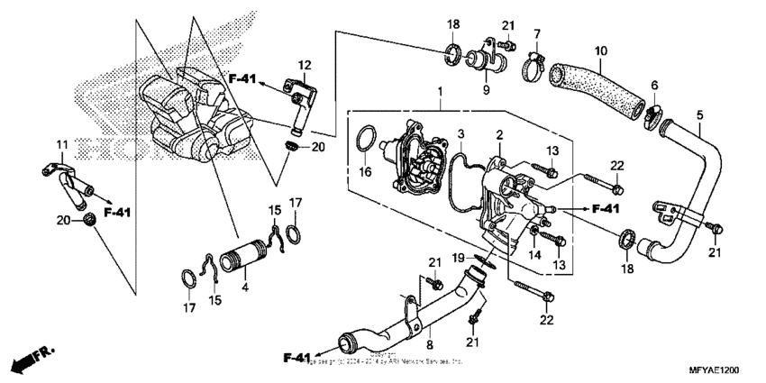VT1300CS (ABS) Водяной насос