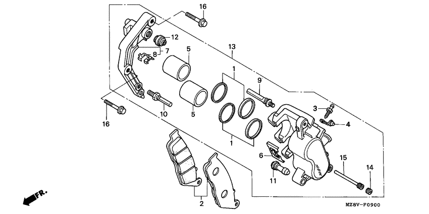 Front brake cylinder