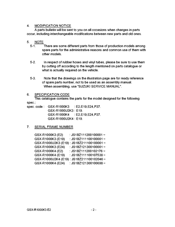 GSX-R1000 Catalog preface
