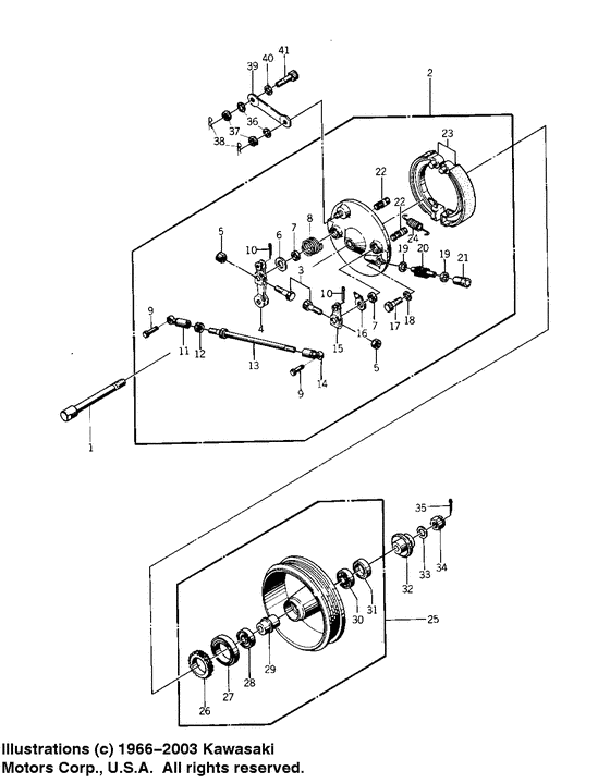 Front hub/brake