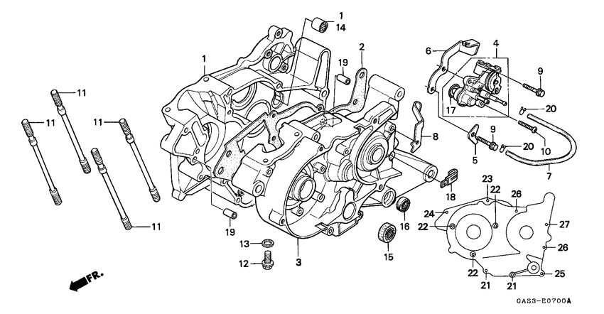 Crankcase/oil pump