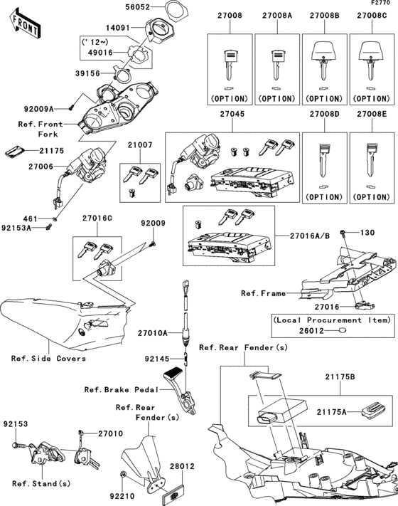 ZG1400 Замок зажигания