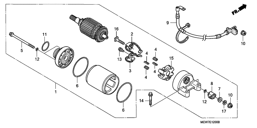 NT700V Стартерный мотор