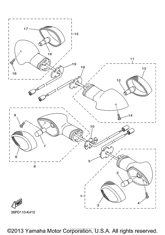 FZ6RECR Поворотники