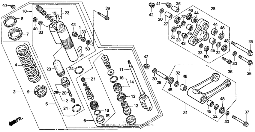 Rear shock absorber 95-97