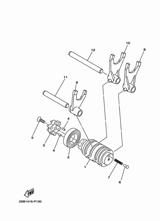 Shift cam & fork