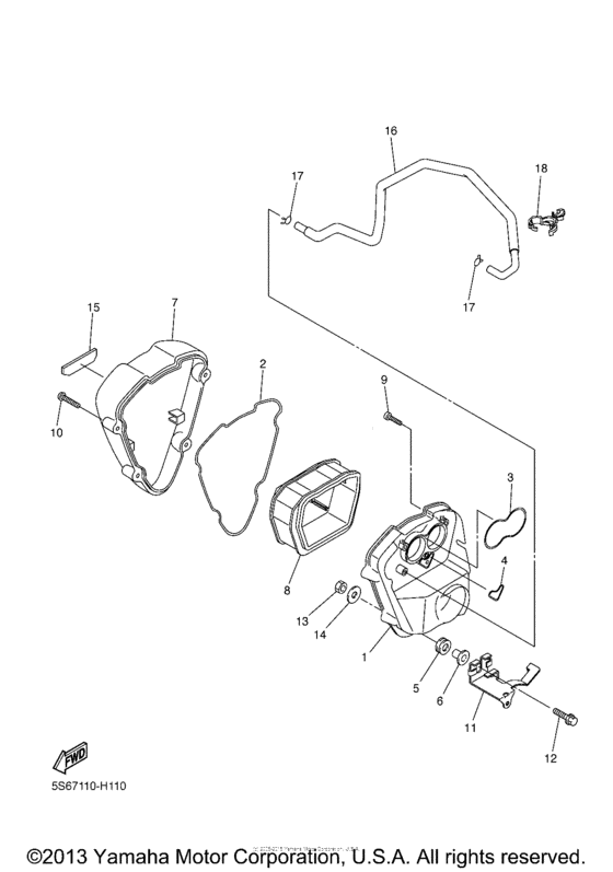 XVS1300CT Впускная система