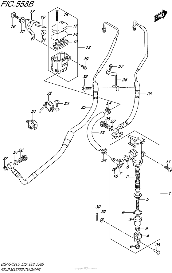 Rear Master Cylinder (Gsx-S750Al5 E28)