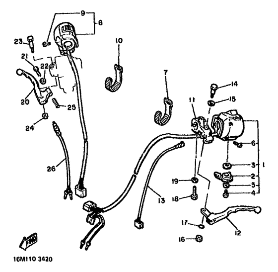 Handle switch. lever