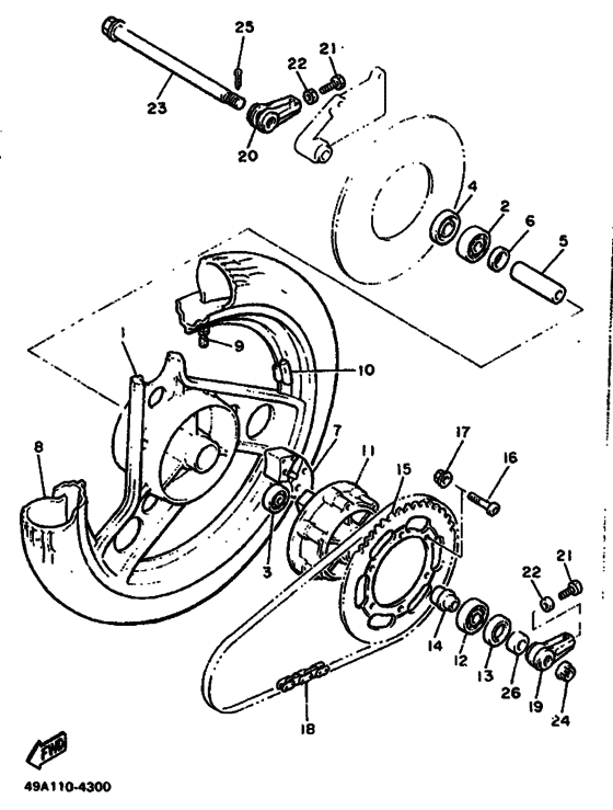 Rear wheel complete assy