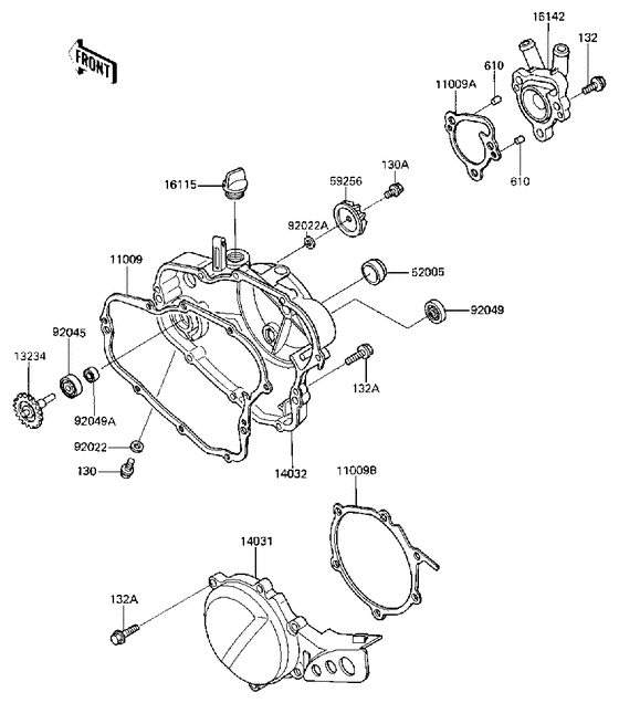 Engine covers/water pump