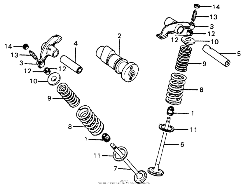 XR75 Распределительный вал и клапана