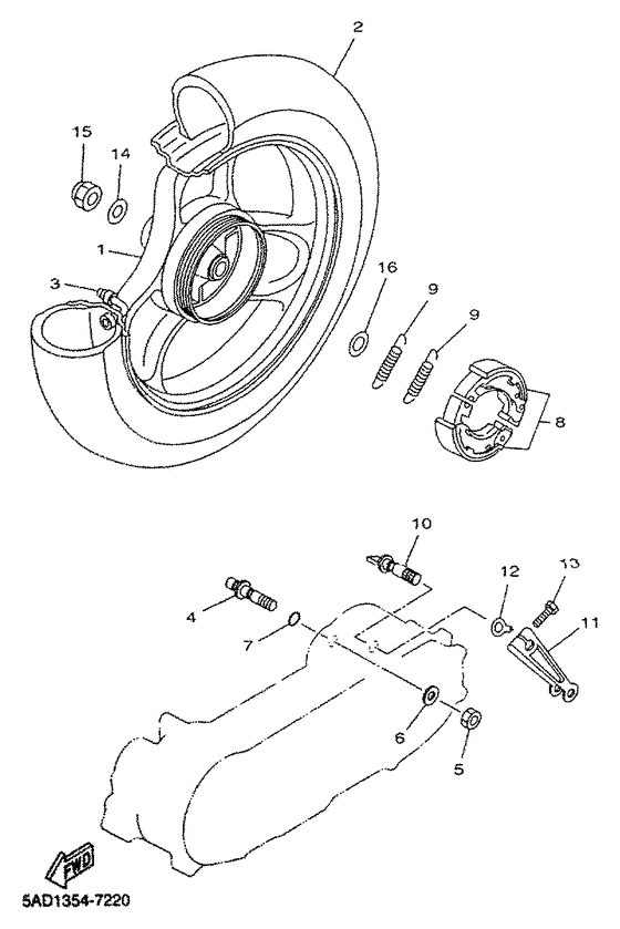 YN50R Переднее колесо