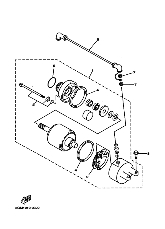 YP250 Стартерный мотор