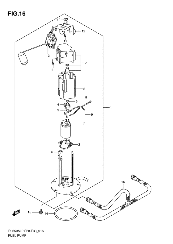 DL650 (ABS) Топливный насос