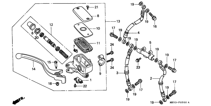 Fr. brake master cylinder