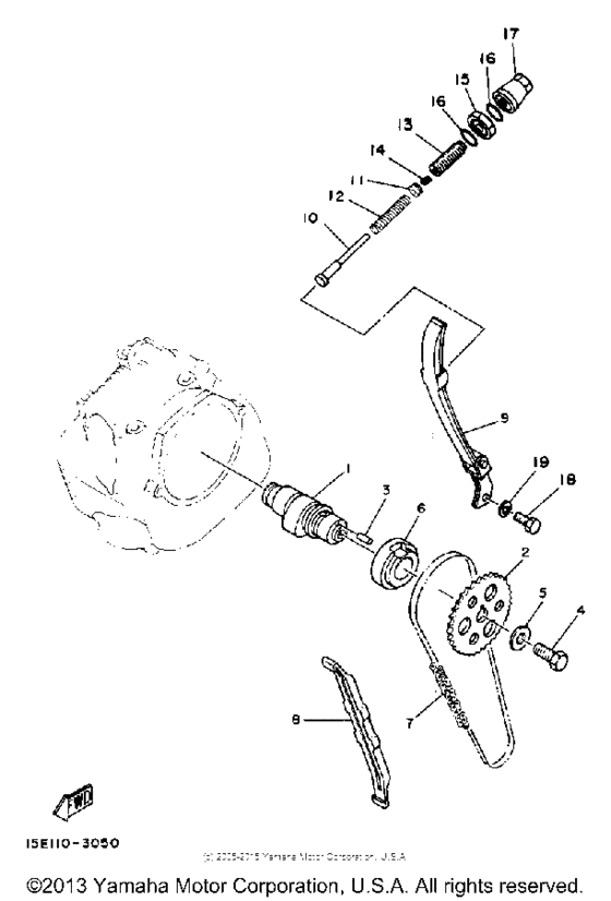 XT125K Camshaft - chain