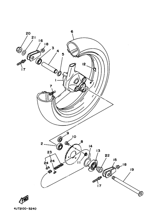 Rear wheel complete assy