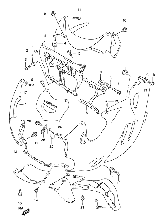 Cowling body installation parts