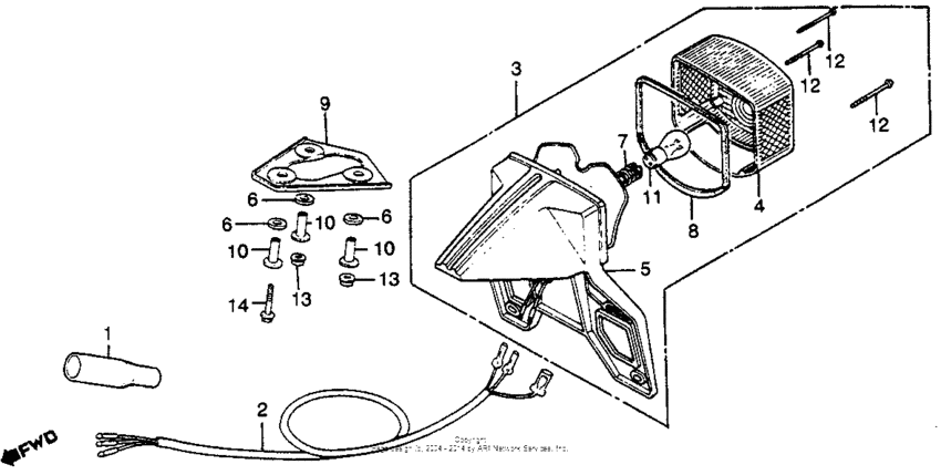 Xl500s taillight 79-81