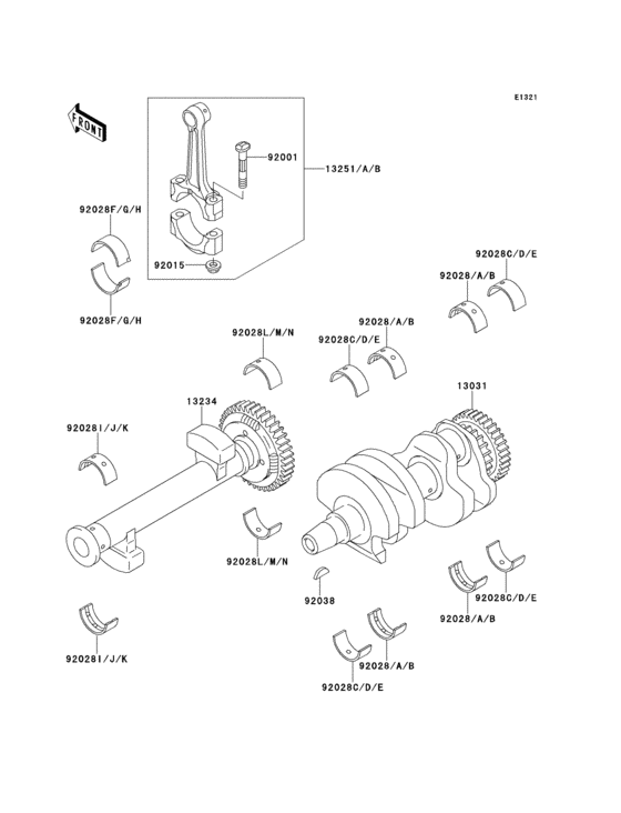 EX500 Коленвал