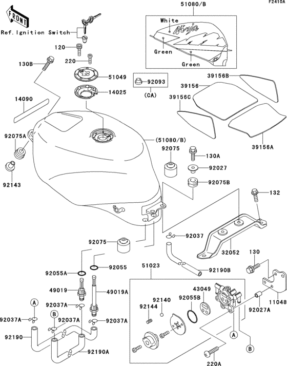 Fuel tank(1/2)(zx750-m2)