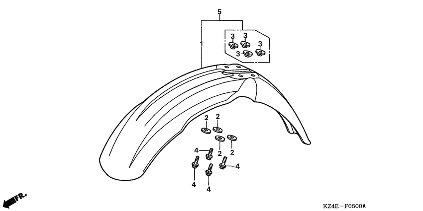 CR125R Переднее крыло