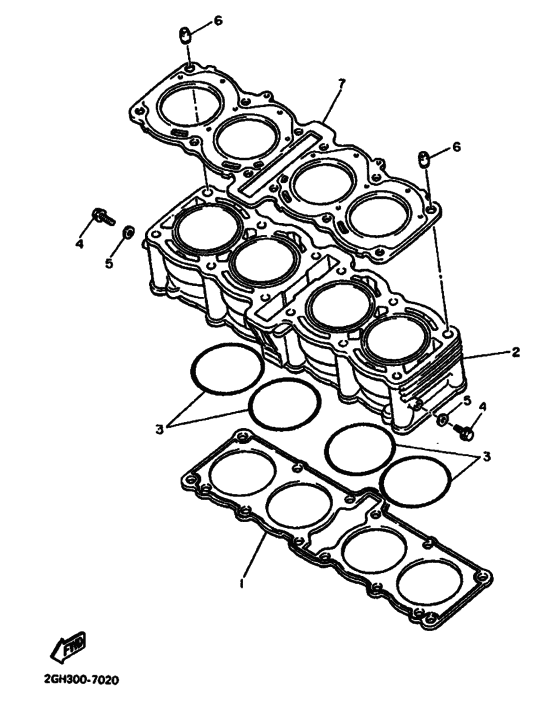 FZR1000 FZR1000U Цилиндр