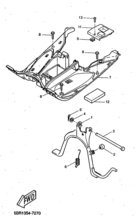 YQ50 Stand. footrest