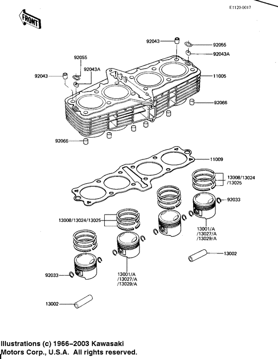 Cylinder/pistons