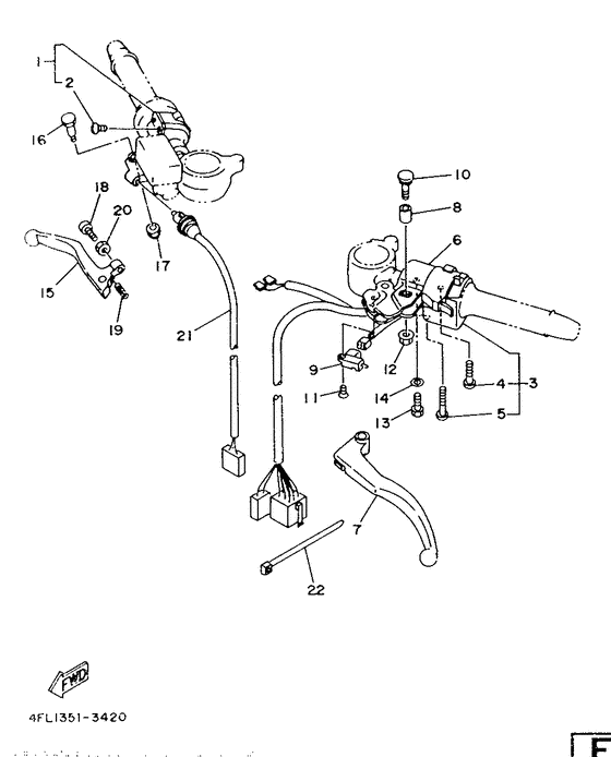 Handle switch. lever