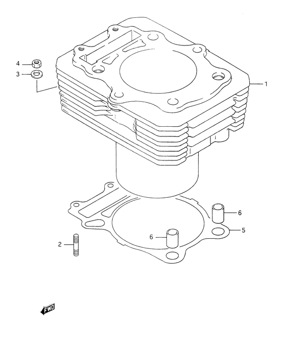 DR350 Цилиндр