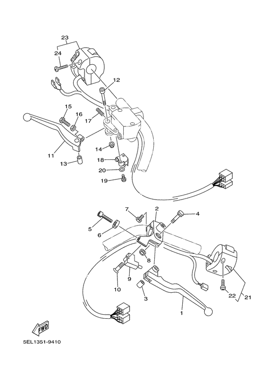 XVS1100 Handle switch. lever