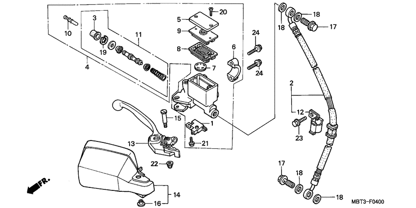 Fr. brake master cylinder