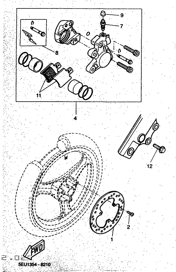 YH50 Передний тормоз