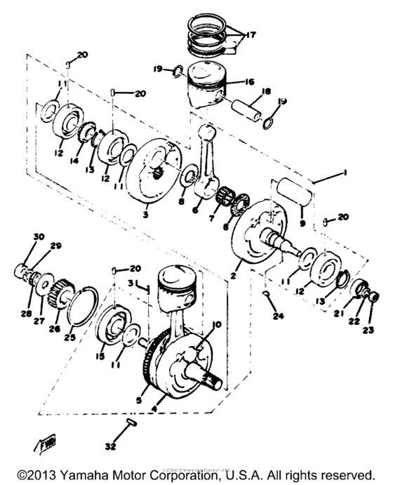 Crank-piston