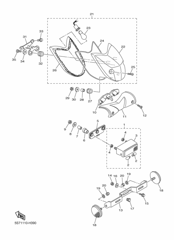 Taillight unit ass`y