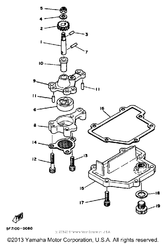 TZ250J Масляный насос